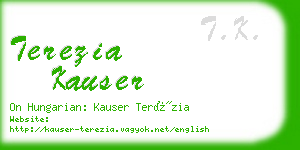 terezia kauser business card